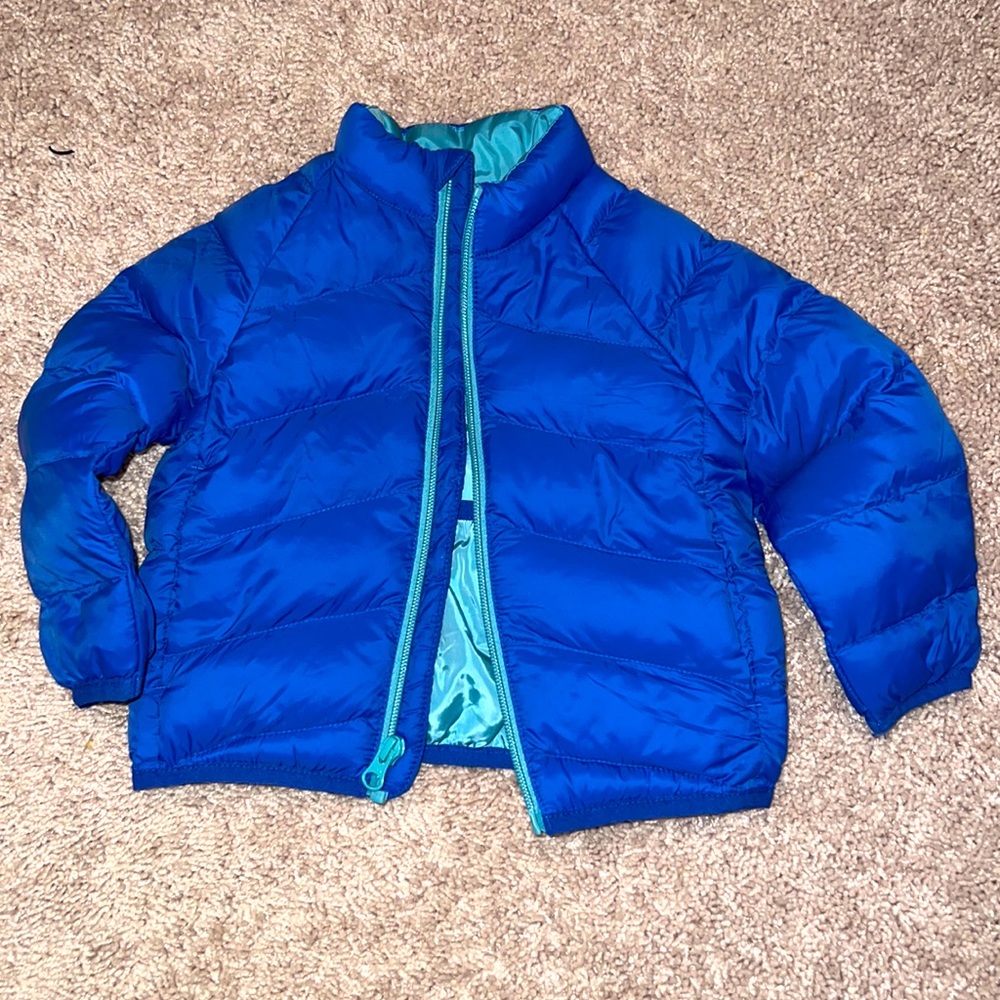 Blue Toddler Packable Water Repellent Jacket